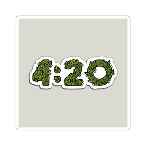 Sticker — 4:20 Leaf Art Kiss-Cut Sticker (Cannabis Themed)