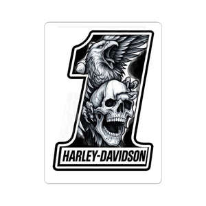 Number 1 Skull & Eagle Sticker — Harley-Davidson Graphic Kiss-Cut Decal