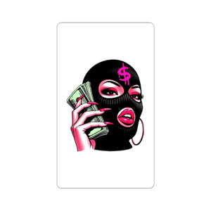 Sticker — Balaclava Girl with Cash Kiss-Cut Sticker