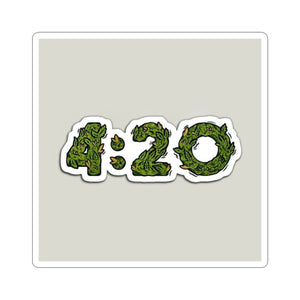Sticker — 4:20 Leaf Art Kiss-Cut Sticker (Cannabis Themed)