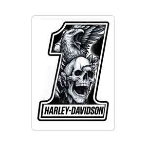 Number 1 Skull & Eagle Sticker — Harley-Davidson Graphic Kiss-Cut Decal