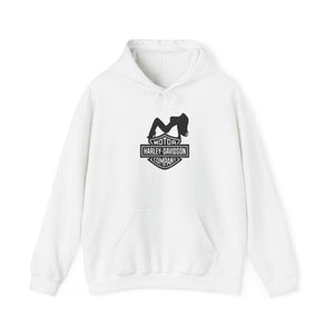 Harley-Davidson Logo Hoodie with Pin-Up Silhouette